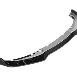 SRT Style Front Bumper Lip Splitter; Gloss Black (15-23 Charger SE, SXT)