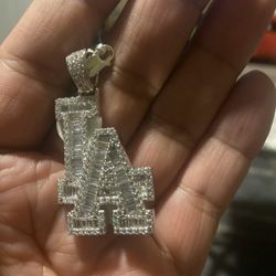 Silver LA Dodger Pendent