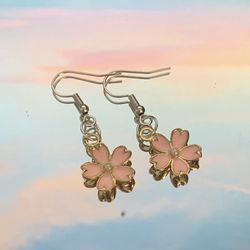 Pink Flower Earring