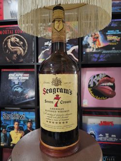 Large Vintage 1960s / 70s 1 Gal. Working Swag Lamp With Wood Base - SEE DESCRIPTION 