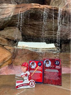 Mike Trout Angels SGA trading card bobblehead