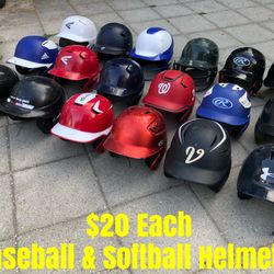 Baseball Helmets Have More Equipment On My Profile Page $20 each firm or if you take them all i can do $15 each