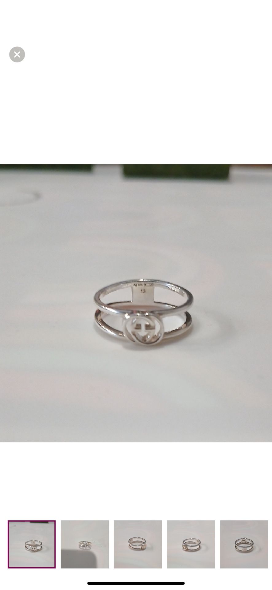 Silver Double Band Ring