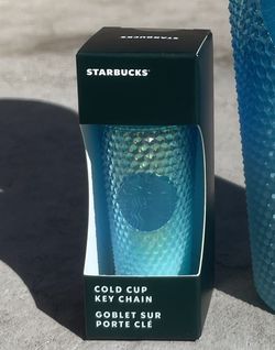 Starbucks Light Blue Studded Keychain/ornament