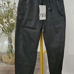 Zara Super Strech Jogger Pants, Gray Size 7 years ( Brand New)
