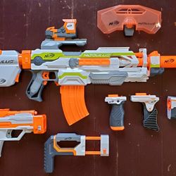 NERF Modulus Ecs-10 Blaster and Attachments