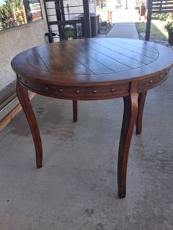 Wood pub table