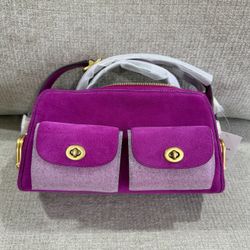 Coach Magenta Suede Mini Haversack 27