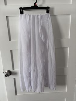 SHEIN White Maxi A-Line Pleated Skirt