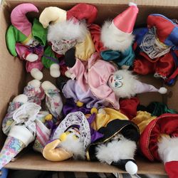 9 Porcelain Clowns