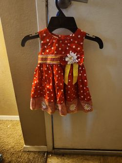 Cute Red Dress Size 12 Month