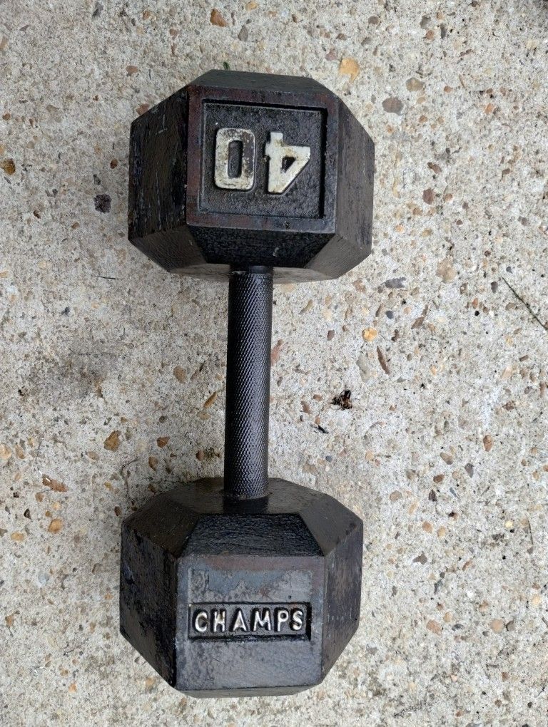 (YES IT'S STILL AVAILABLE) One 40 Lb Dumbbell