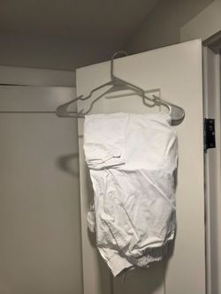 L White Cargo Pants