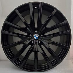Set 4 Original 22" BMW X5 X6 X7 Stock Wheels Black Rims OEM 
