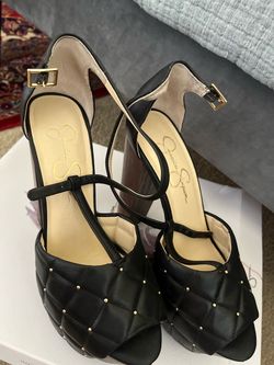 Black woman high heel shoes