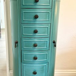 Turquoise Jewelry Armoire 