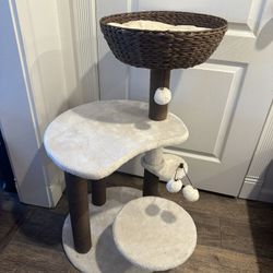 Petpals Sustainable Handwoven Cat Tree - 35"h, 5 Level, Medium