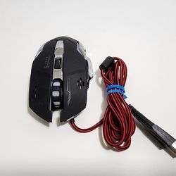 Mftek RGB Wired Gaming Mouse, USB Optical Computer Mice Ergonomic Gamer Laptop PC Mouse with 1200 DPI RGB Cool Breathing Light for Desktop Laptop