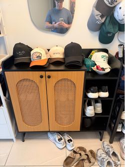 Shoe organizer mid century modern