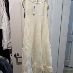 Fringe Express Cream Dress