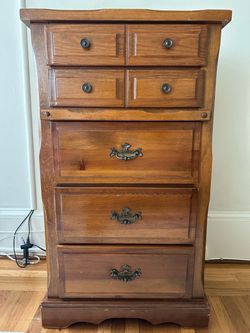 Tall Wooden Chest of Drawers