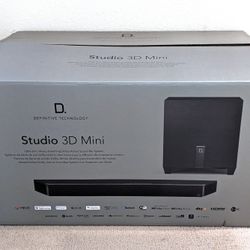 Definitive Technology Studio 3D Mini Dolby Atmos Sound Bar System w/ 8" Sub