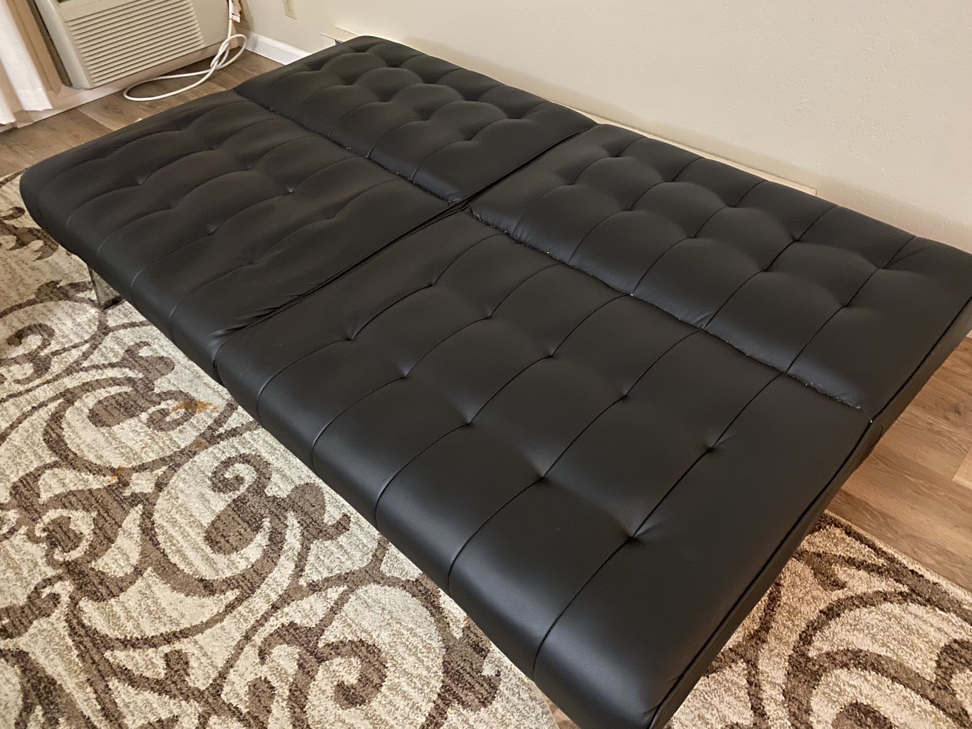 Black couch sofa