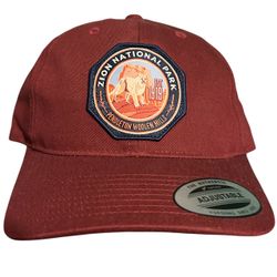 Pendleton Zion National Park Adjustable Baseball Cap Hat Maroon One Size