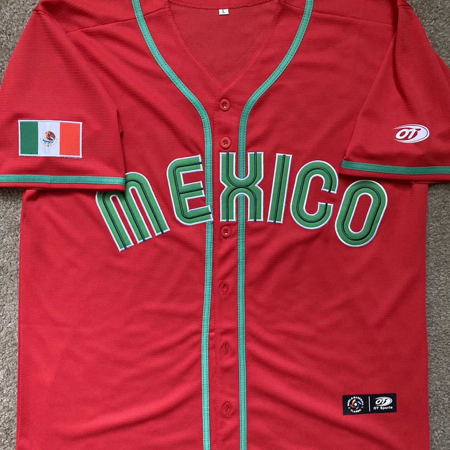 World Baseball Classic Mexico National Team Baseball Jersey for