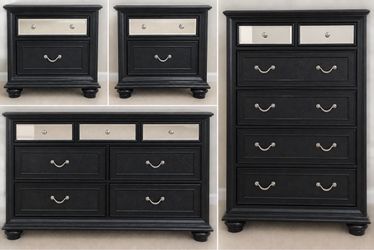 American Signature Furniture Matching Dresser & Nightstands – 4 Pieces