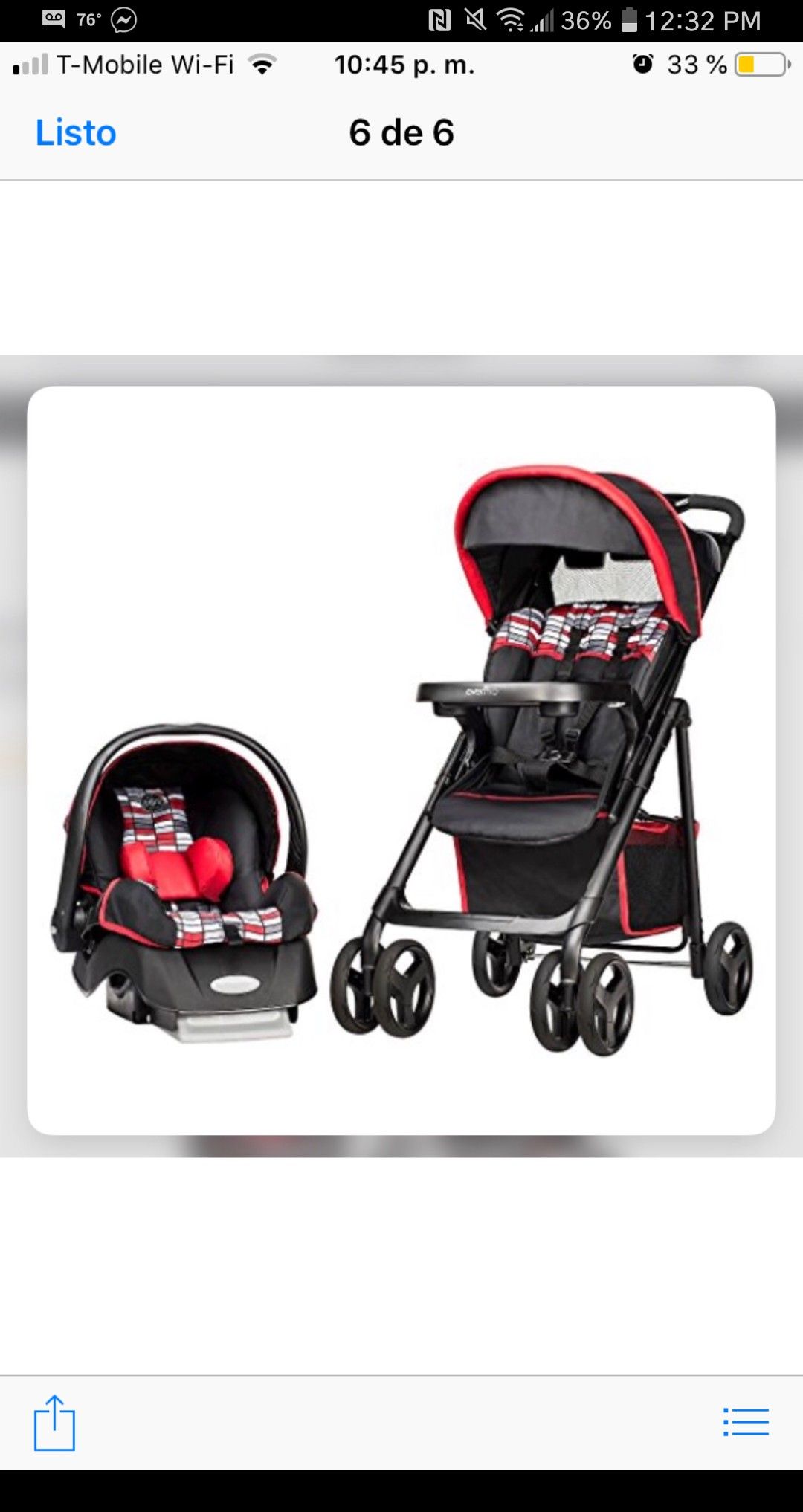 Evenflo stroller with carseat combo