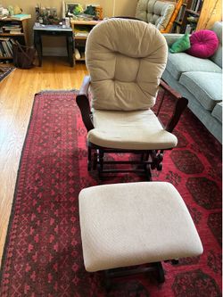 Glider Rocking Chair with Ottoman – $25