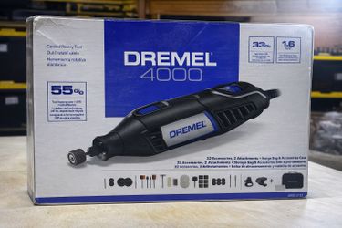 Dremel 4000 Rotary Tool Kit – Brand New Unopened, comes with accessories and storage case.