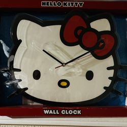 Hello Kitty Wall Clock - Red, White, and Black