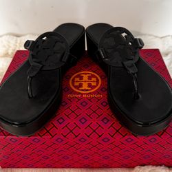 Tory Burch Miller Wedge Sandals 8.5 Women