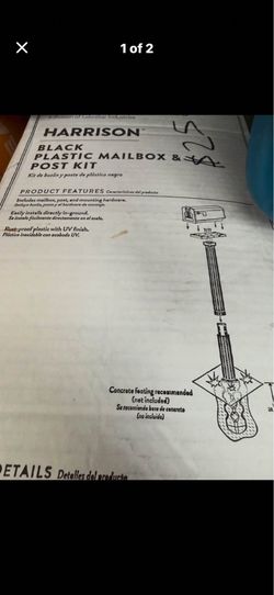 Harrison black mailbox kit