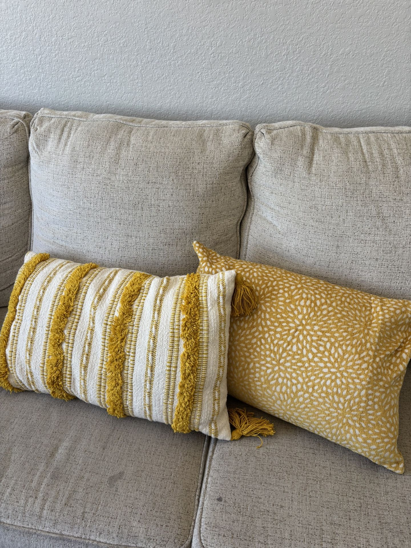 Yellow Patterned Pillows!