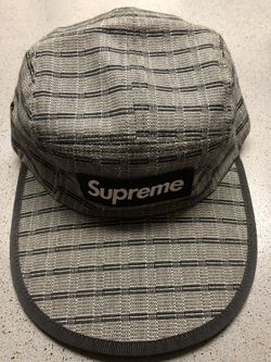Striped Gray Supreme Hat