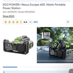  EGO POWER+ Nexus Escape 400 Watts Portable Power Station Model #PAD5000 