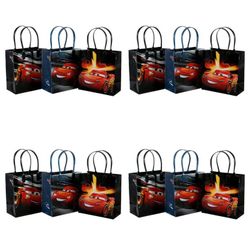 12 pcs Disney Cars 3 Lightning Mcqueen Party Favor Supplies Goody Loot Gift Bags for Kids Multicolor