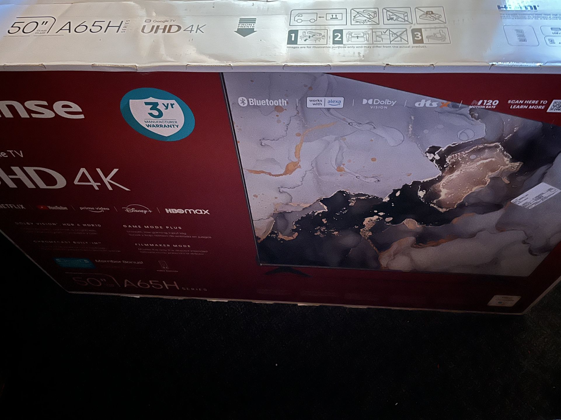 New Hisense 50'smart Tv