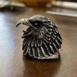Screaming Eagle Sterling Silver Ring