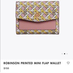Tory Burch Robinson Printed Mini Flap Wallet 