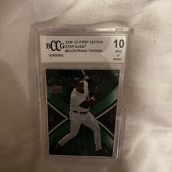 2008 UD First Edition Star Quest Frank Thomas Grade:10 Mint