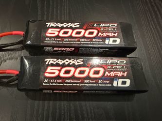 Traxxas 5000 mah 11.1 volt 3 cell Lipo batteries