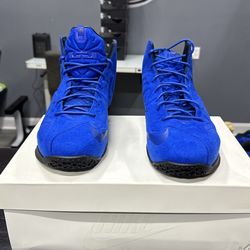Nike Lebron Xl Ext Suede Blue Size 13 New