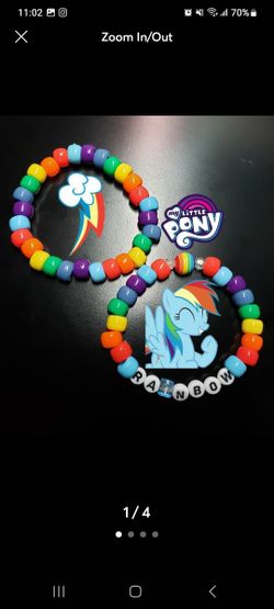 My Little Pony: Rainbow Dash Bracelet Set (Handmade)