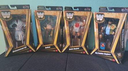 WWE Ultimate elite Legends Lot, Hulk Hogan, Muhammad Ali, Legends, Wrestling 