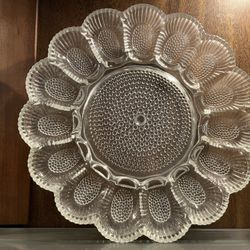 Vintage Indiana Glass Deviled Egg Tray