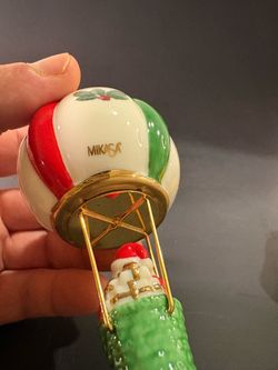 Mikasa Holiday Elegance Porcelain Santa Hot Air Balloon Christmas Ornament